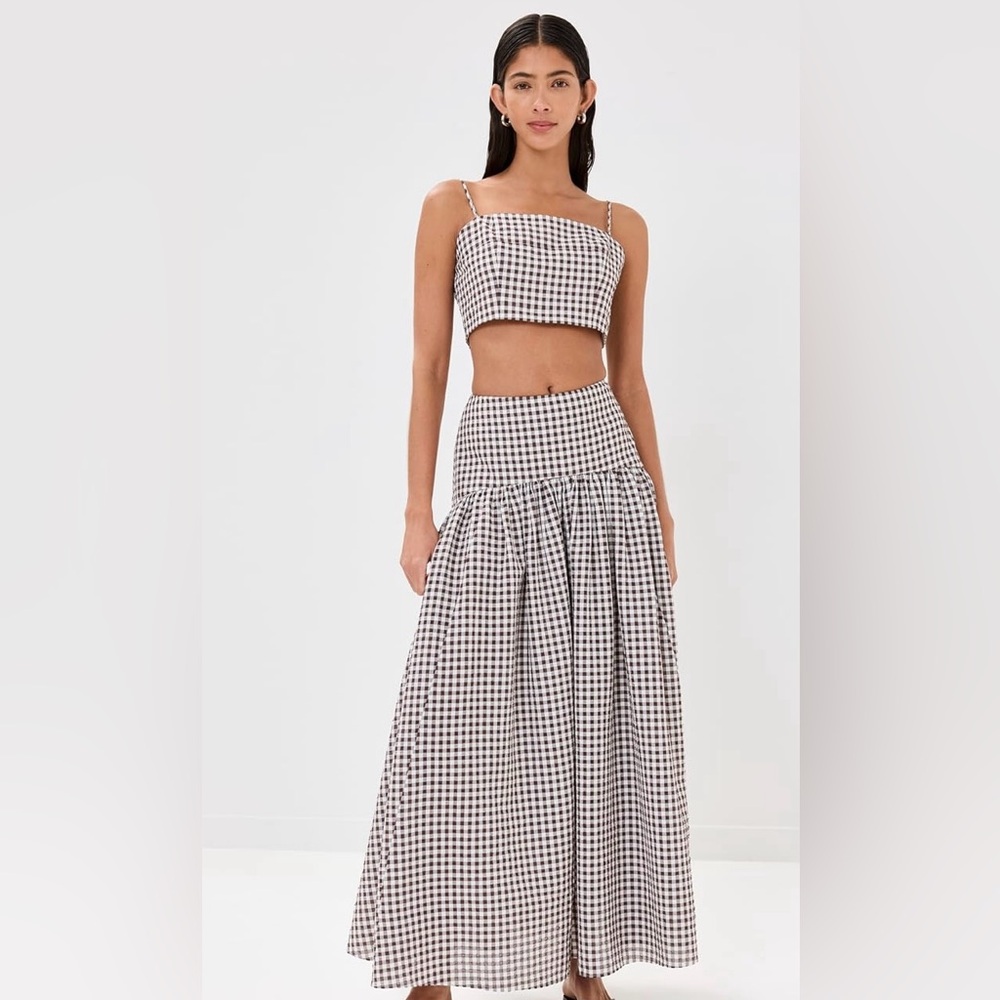 NWT STAUD Procida Top and Skirt Set